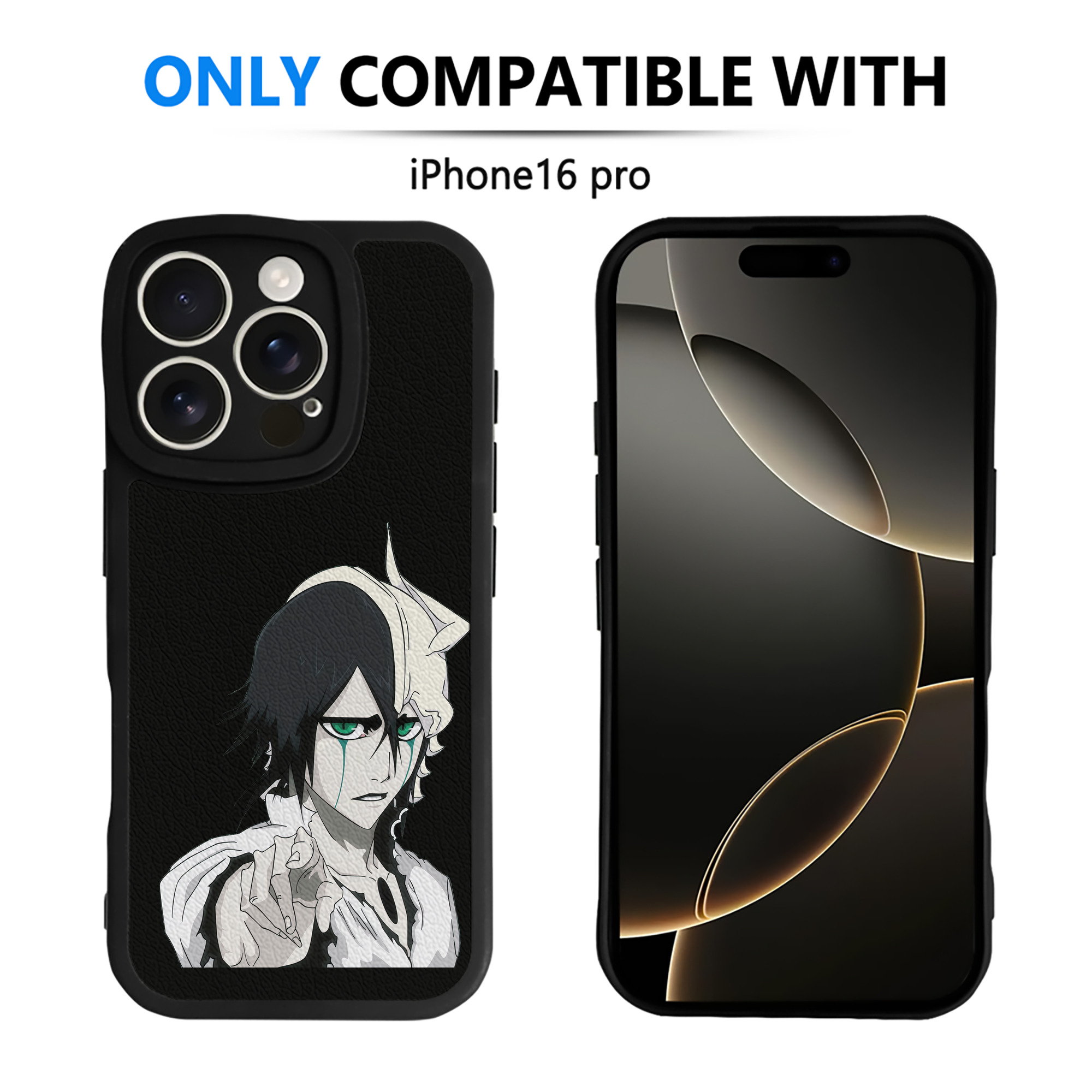 （画像用） ブリーチ ウルキオラ·シファー BLEACH Ulquiorra cifer 【iPhone 16シリーズ対応】シリコンスマホケース（レザー調） 材質：シリコン